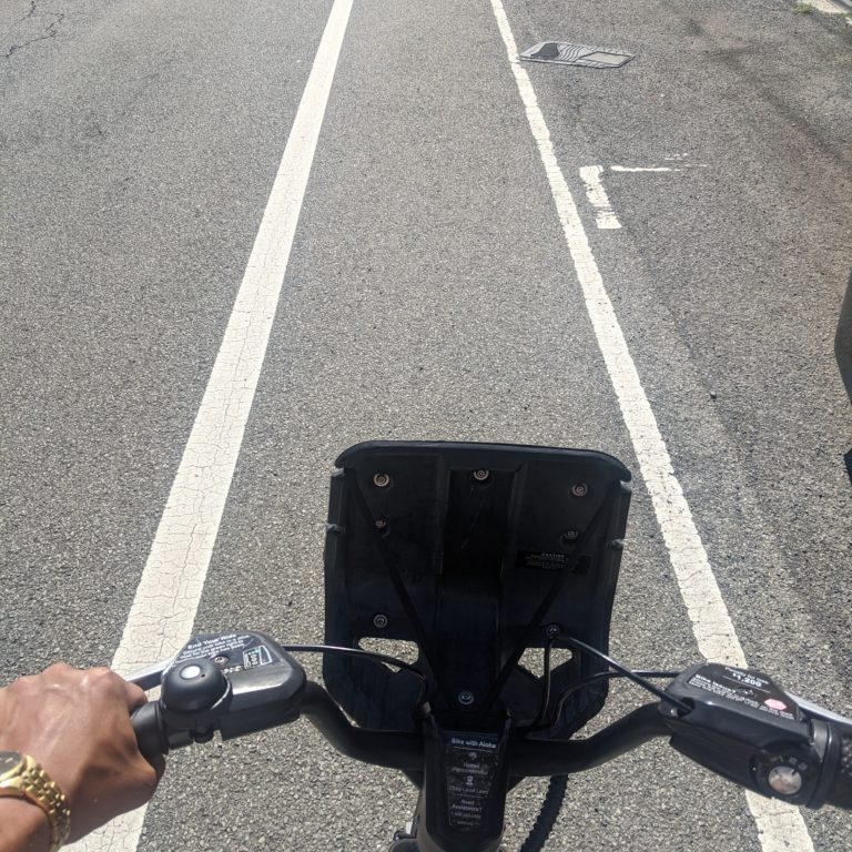 Ride on designated bike lane