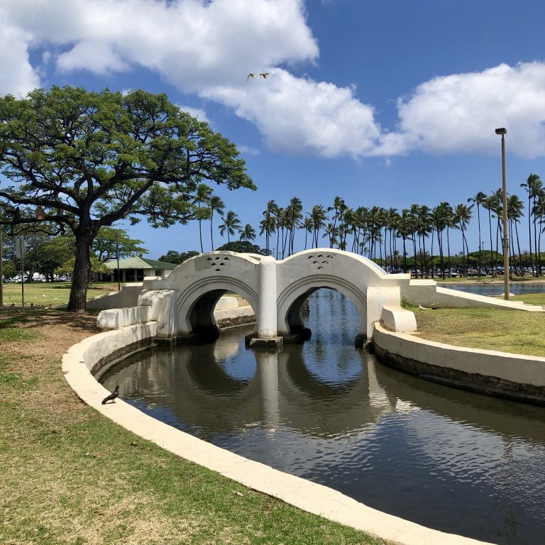 Start your ride across the bridle path bridge